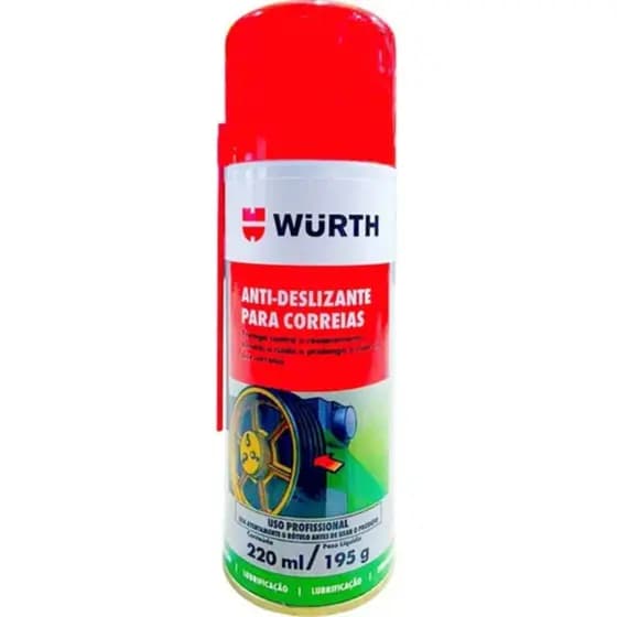Antideslizante Para Correias Automotivo e Industrial Wurth Tira Ruidos e Barulhos Envio Imediato
