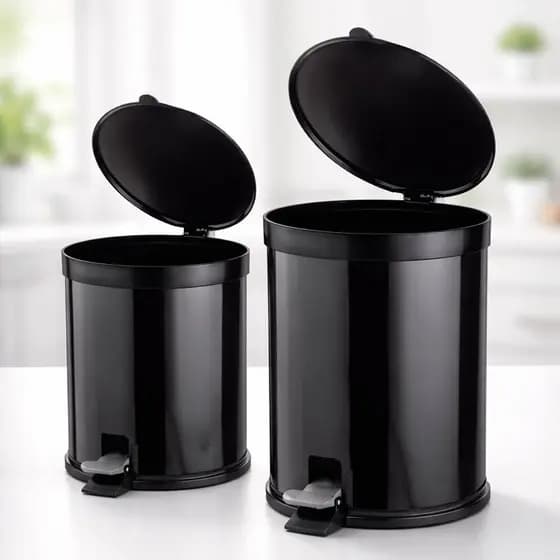 Lixeira Banheiro Pedal 8 Litros Plástico para Banheiro, Cozinha, escritório - Prática e Compacta
