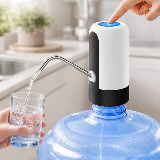 Bomba Elétrica Universal Recarregável USB para Galão Garrafão de Água 5L 10L 20L Portátil