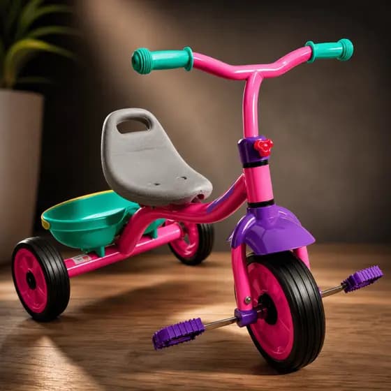 Triciclo Infantil Unitoys Com Pedal 3 Rodas Rosa Azul Design Moderno Até 30kg Certificado Inmetro