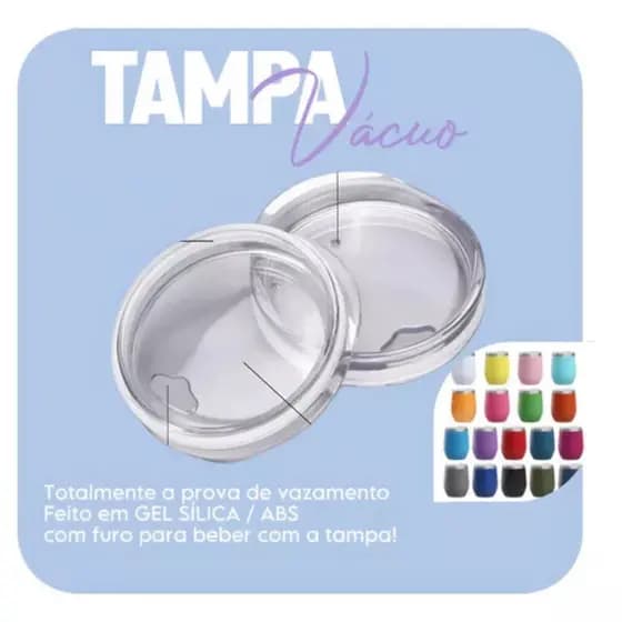 Copo Térmico Inox 360ml Com Tampa Antivazamento Parede Dupla Bebidas Quentes e Frias