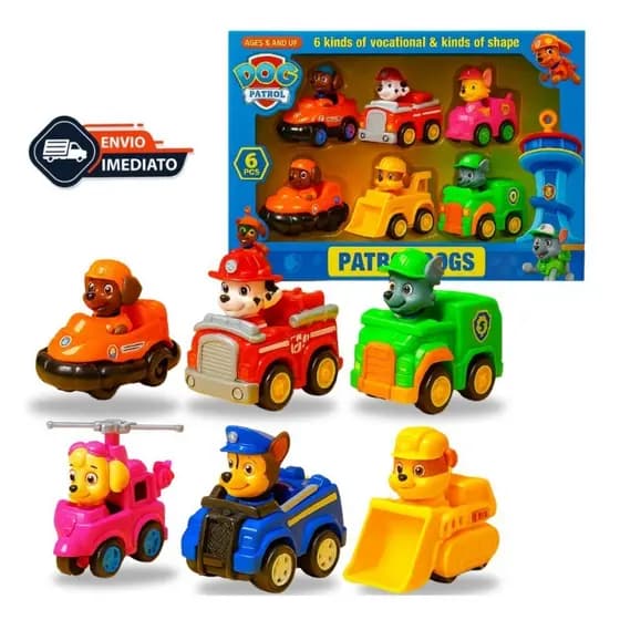 Kit 3/6/9 Carrinho Patrulha Canina Brinquedo Coleção Fricção Brinquedos Corrida Infantil Criança - Envio Imediato