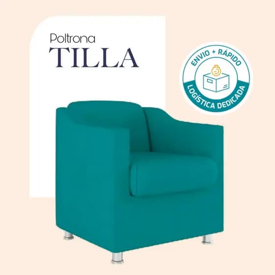 Envio Imediato - Poltrona SUEDE Decorativa Dilla Consultório, Recepção, Sala, Escritório