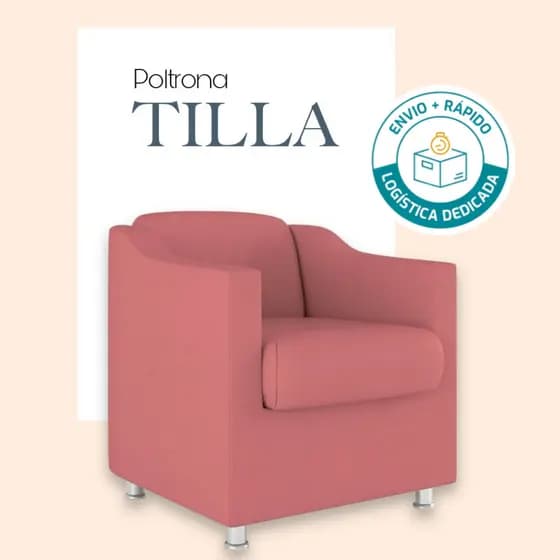 Envio Imediato - Poltrona SUEDE Decorativa Dilla Consultório, Recepção, Sala, Escritório
