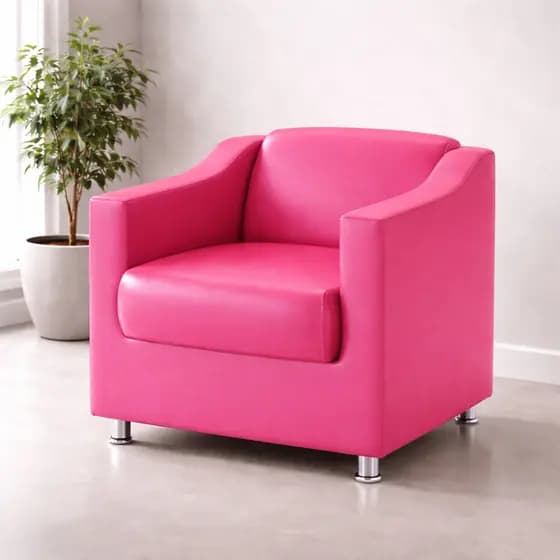Poltrona Cadeira para Manicure Penteadeira de Quarto Salão de Beleza Decorativa Corino Dilla