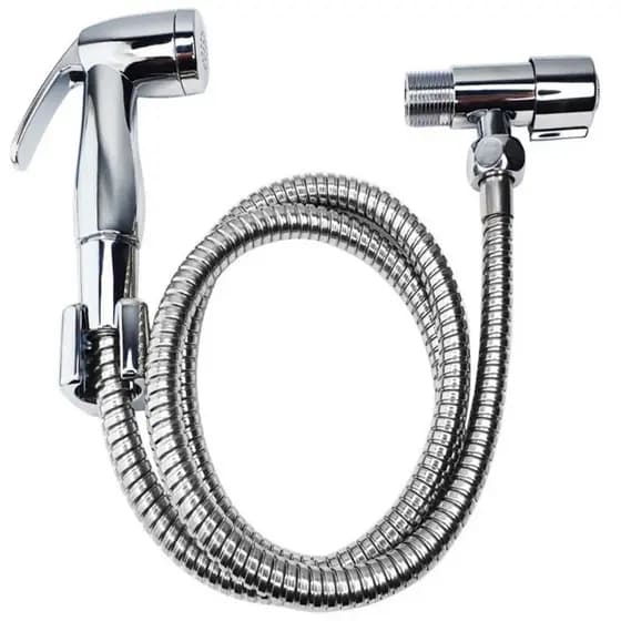 Ducha Higiênica Inox Banheiro Gatilho Alta Pressão Anti Ferrugem Completa