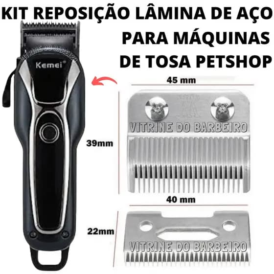 Kit Reposição Lâmina De Aço P/ Máquinas Petshop 1991!!