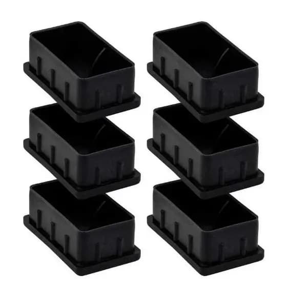 Ponteira 50x30 interna RETA preta para metalon com espessura de parede de 1,20mm 10 peças