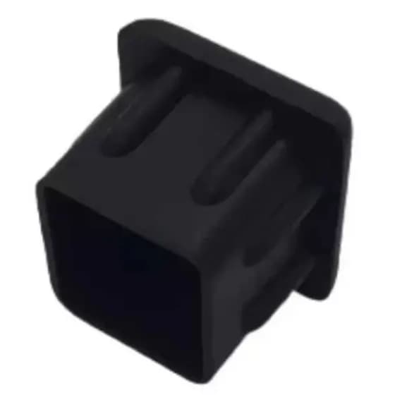 Ponteiras 30x30 interna preta para metalon com espessura de parede de 1,20mm 25 peças