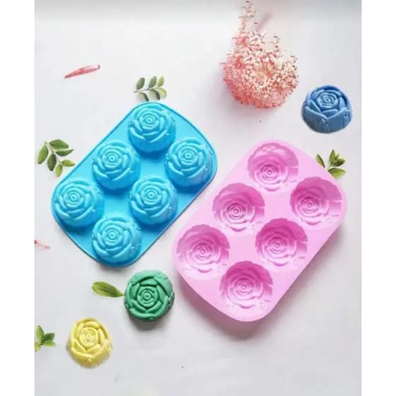 Molde Silicone de Flor Com 6 ou 15 para Morango do amor/Bolos/Gelatinas