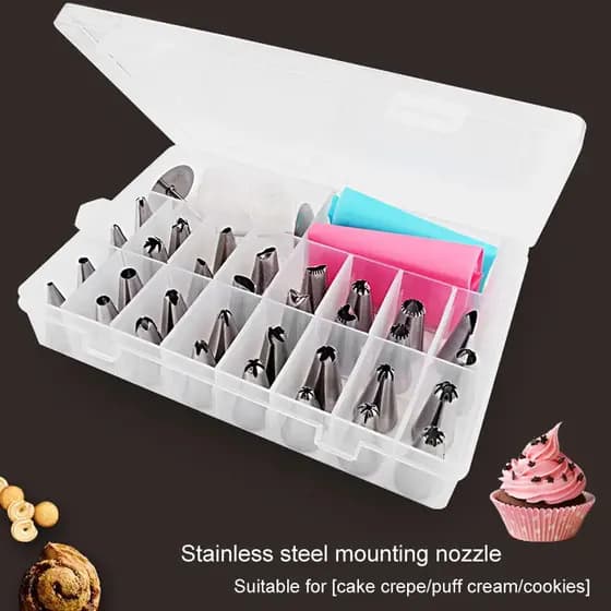 32pcs Decoração de Bico de Aço Inoxidável para Bolo