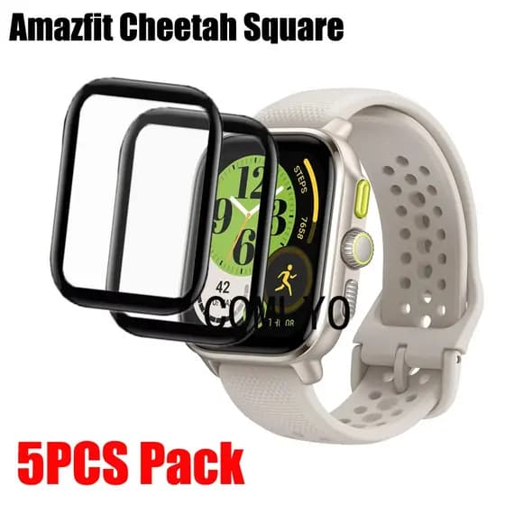 Para O Amazfit Cheetah Square Screen Protector Smartwatch Relógio Inteligente Protetor De Tela De Cobertura Total Filme 3D Curvo Filmes Suaves