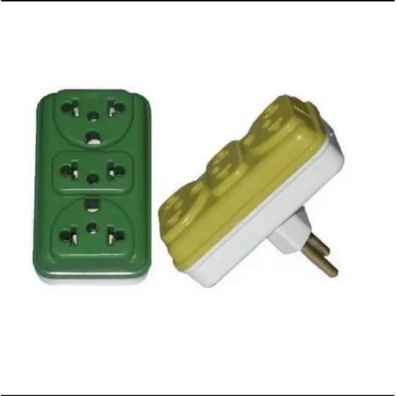 Adaptador Todas Tomadas Padrão Novo Antigo Benjamin Triplo