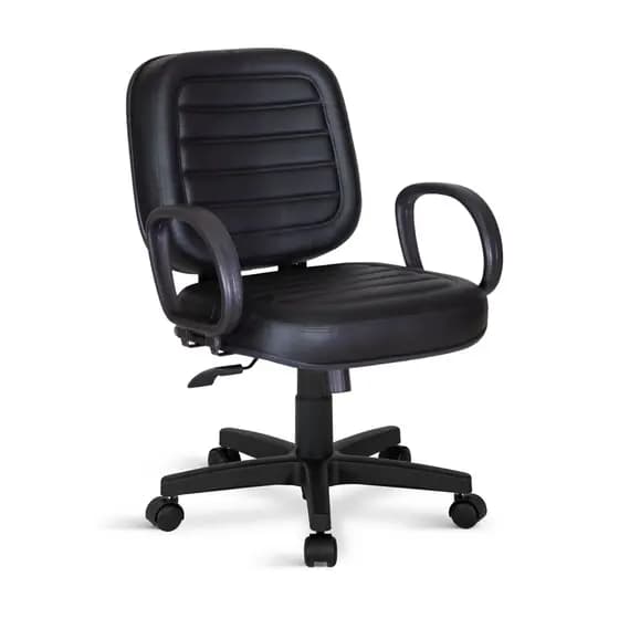 Cadeira De Escritório Giratória Reforçada Para Obeso PO Plus Size Reclinável Com Regulagem de Altura Belluno Courvin