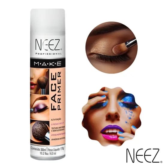 Primer Maquiagem Spray Neez Profissional Alta Fixação A Prova D'água 300ml