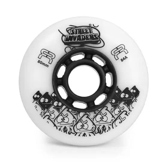Rodas FR Street Invaders Branca 80mm 84A - (4 und)