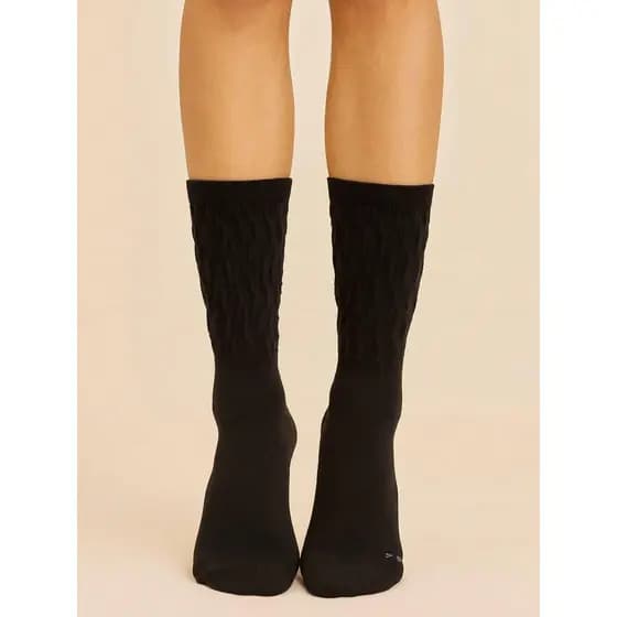 Meia Aeróbica Cano Alto Esportiva Meia Feminina Academia Soft 3/4 Polaina Ginastica Conforto