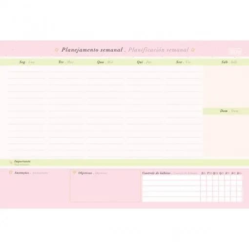 Bloco planner permanente semanal Soho TILIBRA