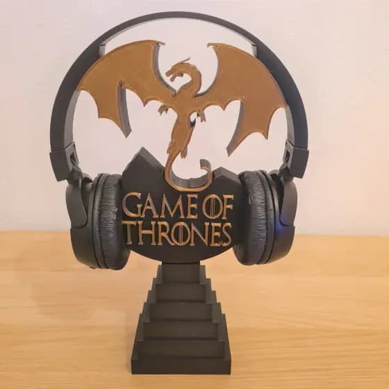 Suporte Fone Ouvido Mesa Headset Gamer com e sem fio pc MODERNO GAME OS THRONES