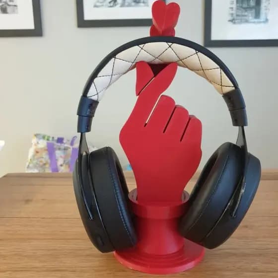 Suporte Fone Ouvido Mesa Headset Gamer com e sem fio pc CORAÇÃO
