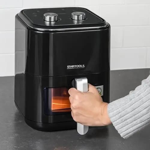 Fritadeira Eletrica Air Fryer Preto 5 Litros Sem Oleo Cozimento Saudavel Controle Temperatura Ajustavel Pratica Econo...