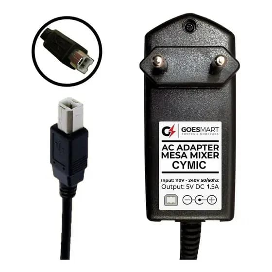 Fonte Carregador Para Mesa De Som Cymic F4a - Usb 5v 1.5a