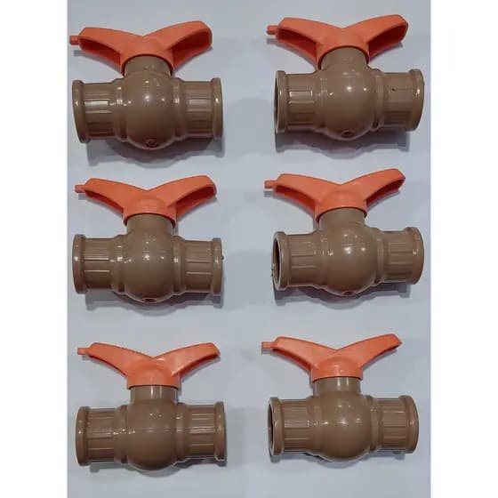 kit 6-Pç Registro de Esfera Soldável Pvc 25mm Socell