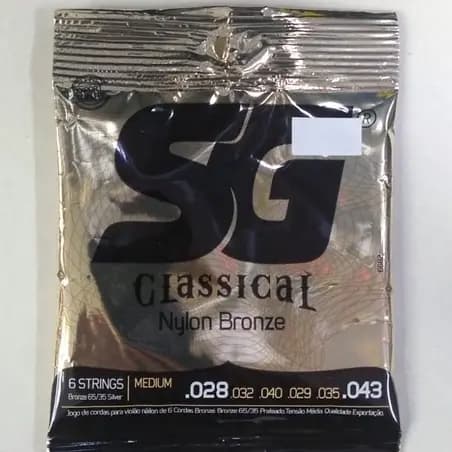 Encordoamento Violão Nylon Bronze Medium SG
