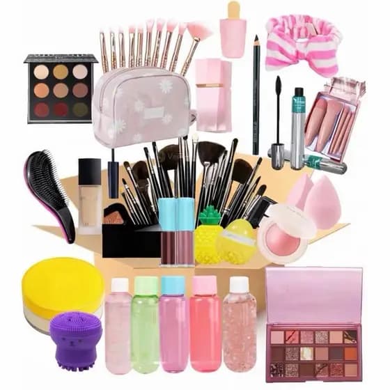 Kit Maquiagem Melhores Marcas Completo com Gloss e Base
