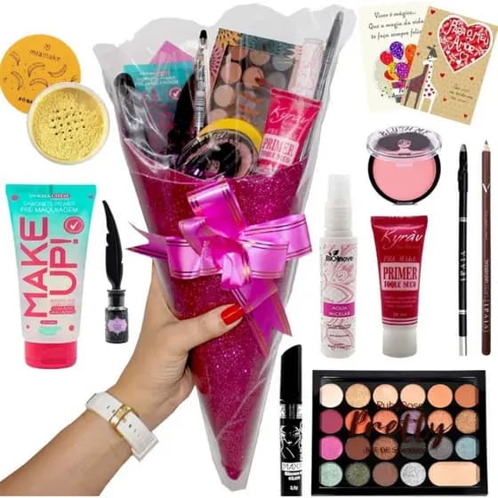 Presente Maquiagem Completa Melhores Marcas Gloss Base Iluminador