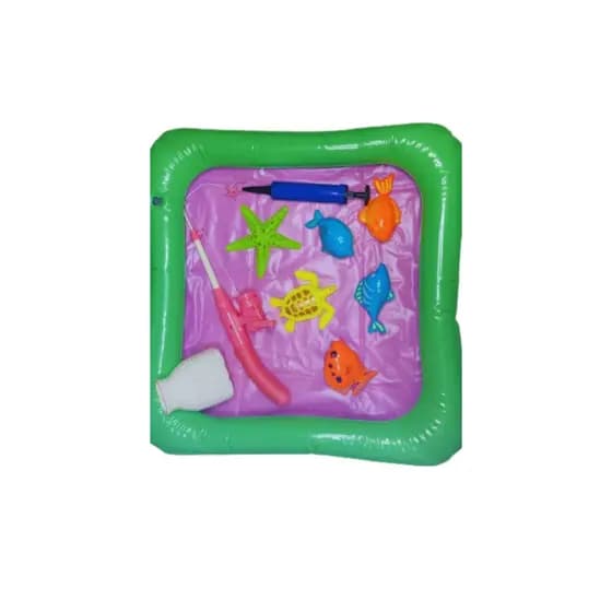 Kit pesca infantil com piscininha varinha e bichinhos com imã
