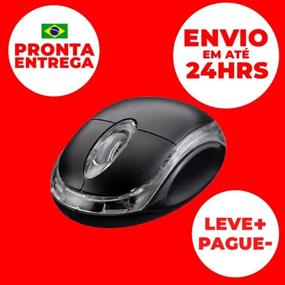 Mouse Usb Optico Pc Notebook Computador Dvr Mini Preto