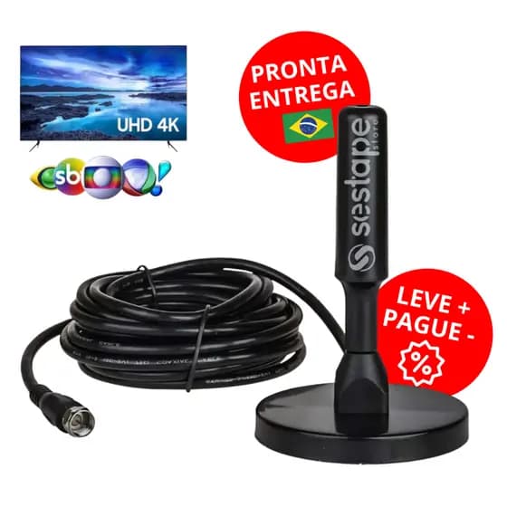 Antena Digital 5m 4K HD HDTV UHF Para TVS Smart LG Samsung TCL