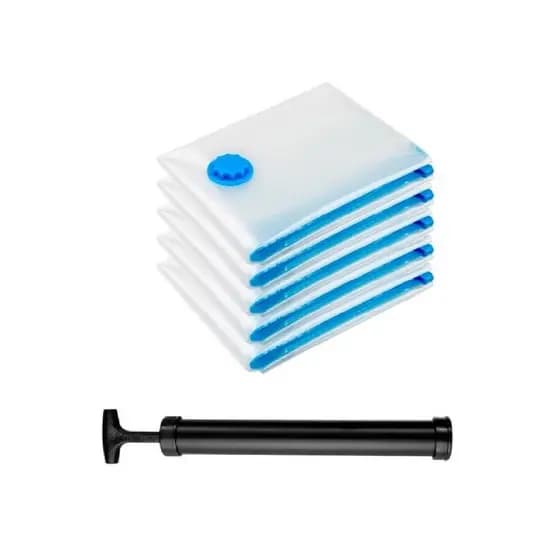 kit 4 Saco Vácuo Organizador 50x60cm mala viagem com Bomba