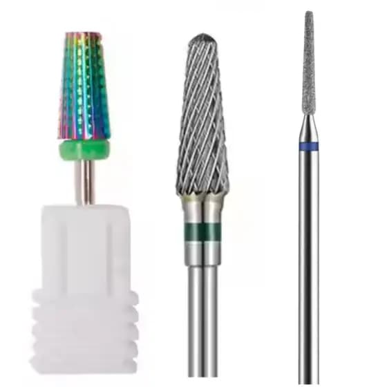 Kit 3 de Brocas Profissional Para unha de Gel Broca Remoção do Gel Nivelamento Cuticula Acabamento Broca diamantada 718