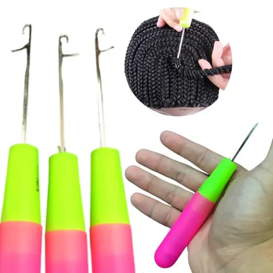 Agulhas Para Crochet Braids,Confeção De Box Amarradinho Entrelace Trança Em Crochê Mega Hair Barato - Fácil de Usar