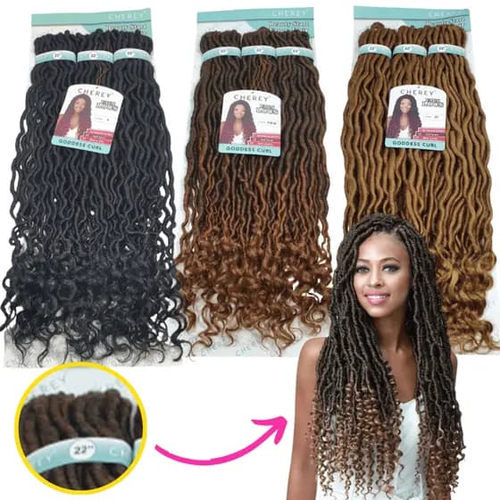 Cabelo Sintético Cherey Goddess Curl 260g 55cm Lançamento
