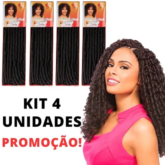 Kit 4 Cabelos Nina Softex Crochet Braid Promoção Imperdível Envio Imediato!!
