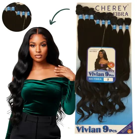 Cabelo Cherey Orgânico Modelo Vivian Ondulado 65cm 360g Top De Linha
