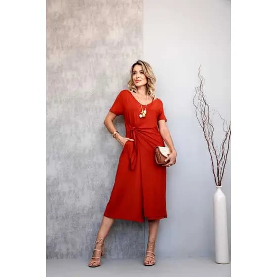 Macacão Saruel Max Manga Curta Envelope Bolso 38 a 48 Curto Estampa Bola Moda Feminina Lançamento Verão Feminino