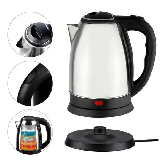 Jarra Chaleira Elétrica Inox Com Aquecimento Rápido E Desligamento Automático 1.8 Litros Para Agua Café Chá