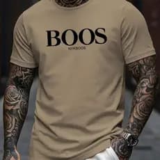 Camiseta Masculina Importada Bo..os Camisa 100% Algodão Moda Verão Gola Reforçada Premium