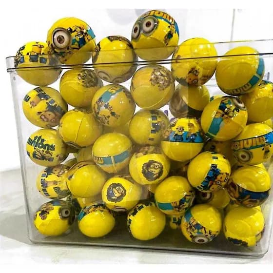 Lembrancinhas de Festas Minions Encapsuladas. Brinquedos Minions em Miniatura em Cápsulas Lacradas.