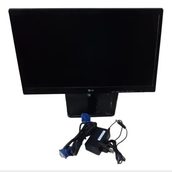 Monitor LG Flatron 20M37AA-B 20" - Com Cabo VGA e Fonte - Brinde Conversor VGA/HDMI - Testado e Funcionando