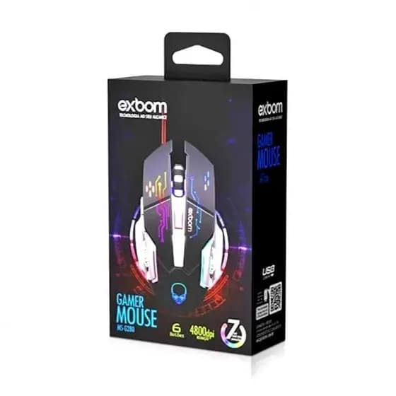 Mouse Gamer Exbom MS-G280 | 6 Botões | 4800 DPI | Precisão Profissional