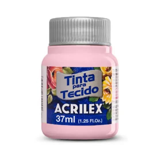 TINTA TECIDO ACRILEX 37ML FOSCA 813 ROSA BEBE