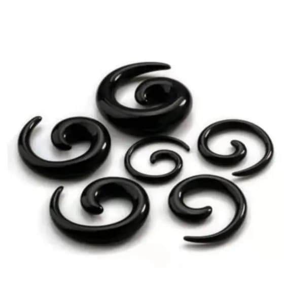 Kit 12 Alargadores Acrílico Espiral Caracol Expansor De Orelha