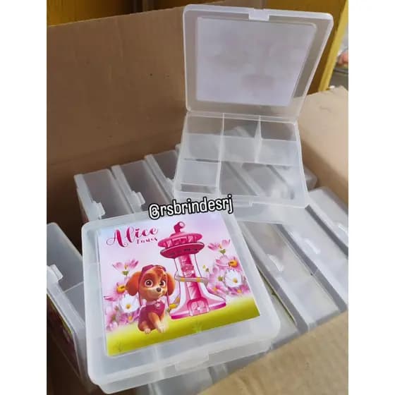 Caixas Organizadora 6 divisórias kit 05 unidades