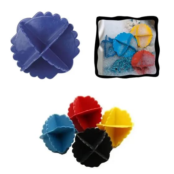 Kit com 4 Esfera para lavar roupas Bolinha lava roupas anti pelos maquina de lavar Lavanderia