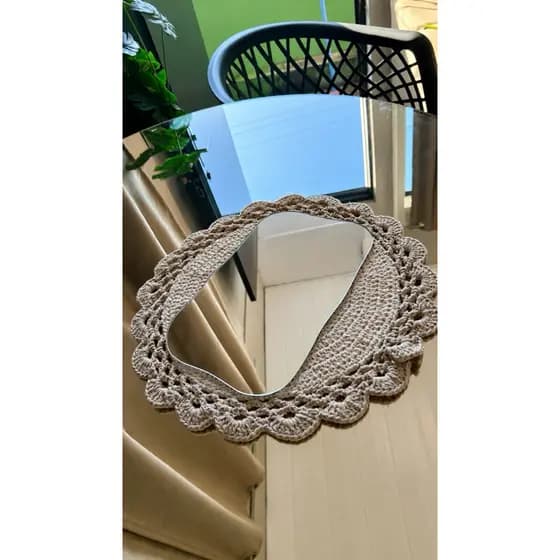 Bandeja Orgânica Espelhada 17x27cm Decorativa para Lavabo Sala Quarto e Aparador